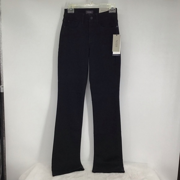 NYDJ Women’s Barbara Bootcut Jeans Casual Lift Tuck Technology Black NWT Size 0 - Picture 1 of 11